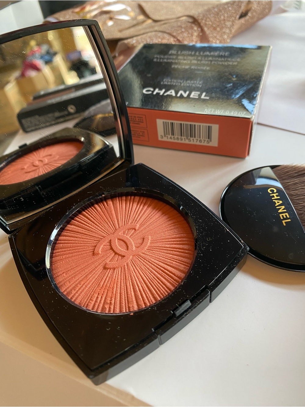 CHANEL Blush Compact — Warm Coral Peach